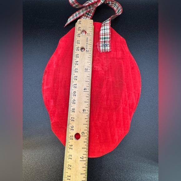 OOAK Boy Shouting Merry Christmas Wood Plaque Decor - Picture 4 of 5